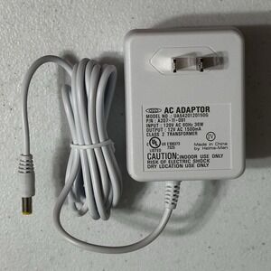 Helms-Man Power Cord Supply Adapter Model:‎ UA5420120150G Output: 12VAC 1500mA